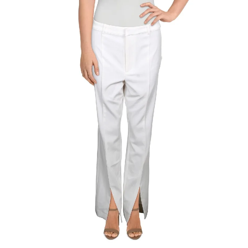Womens Slit Leg Slim Fit Pants Trendy Velvet Pants