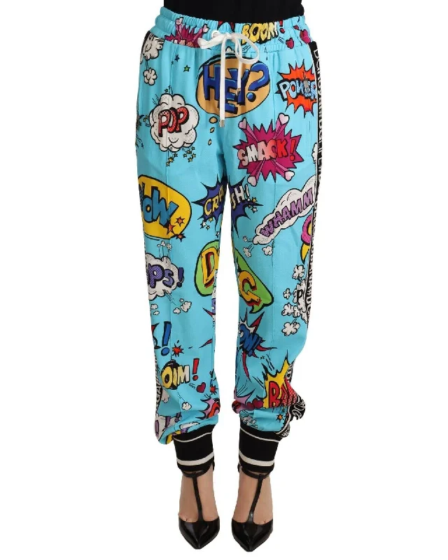 Dolce & Gabbana  Pop Art Print Jogger Pants for Women Classic Straight Pants