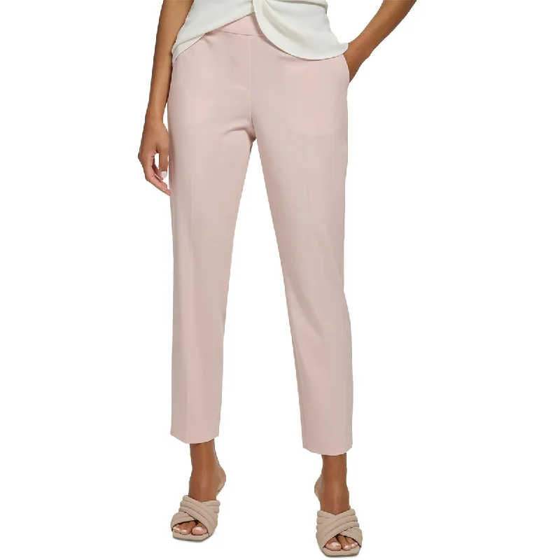 Womens High Rise Business Straight Leg Pants Cozy Knit Pants