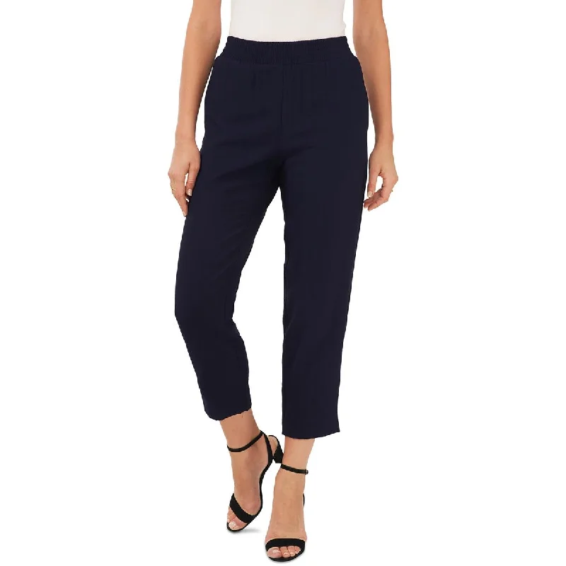 Womens High Rise Cropped Straight Leg Pants Classic Cropped Pants