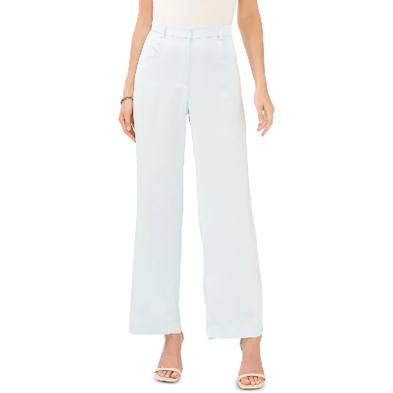 Womens High Waist Textured Wide Leg Pants Trendy Printed Leggings