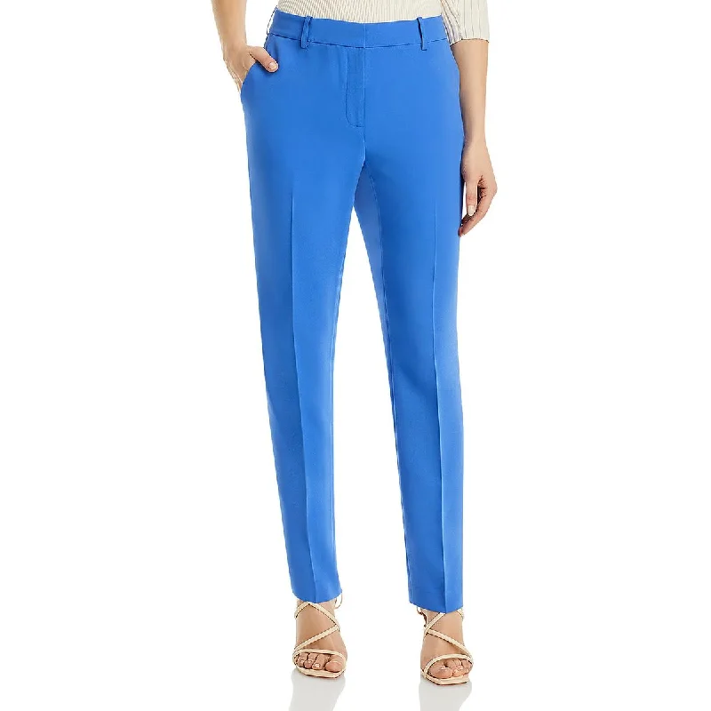 Womens High Rise Pleated Ankle Pants Lightweight Linen Pants