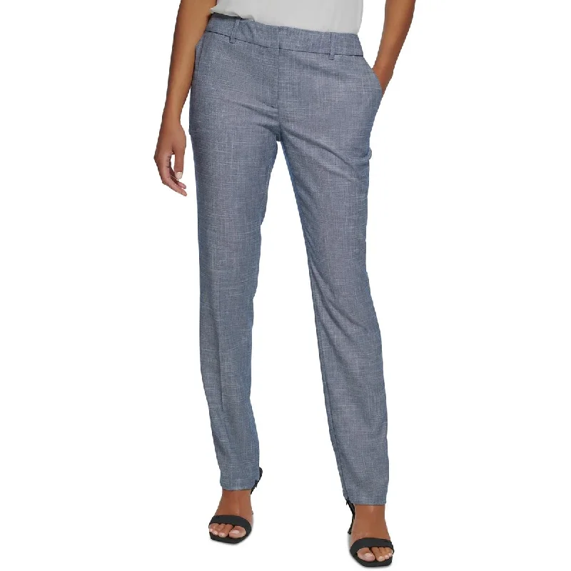 Womens High Rise Ankle Straight Leg Pants Modern Skinny Pants
