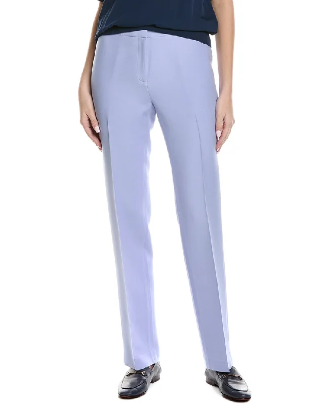 Lafayette 148 New York Barrow Wool & Silk-Blend Pant Warm Wool Trousers