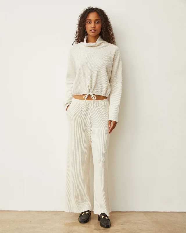 Brushed Rib Pant Comfy Cargo Trousers
