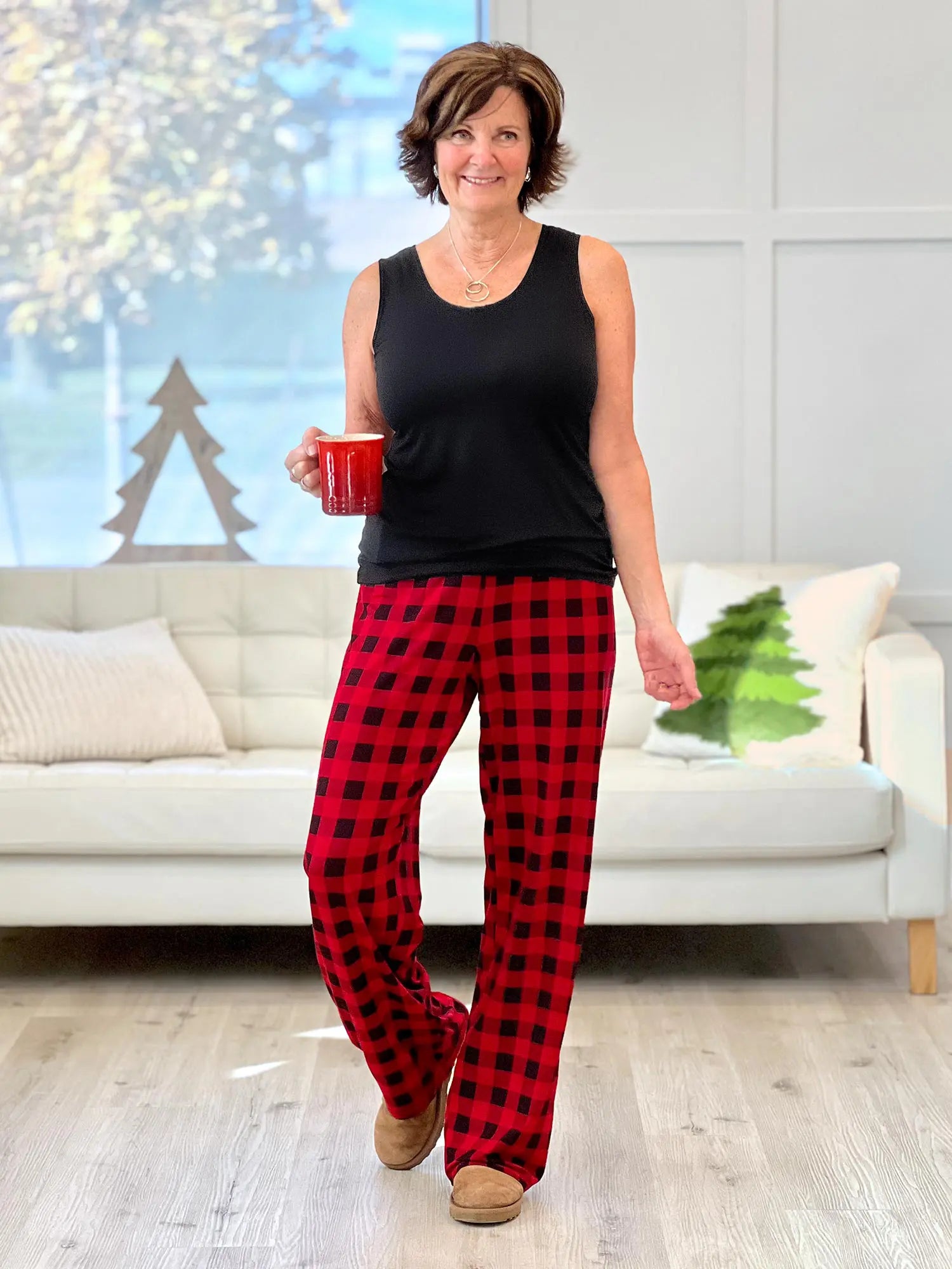 Bryce plaid bamboo PJ pant Cozy Fitted Pants