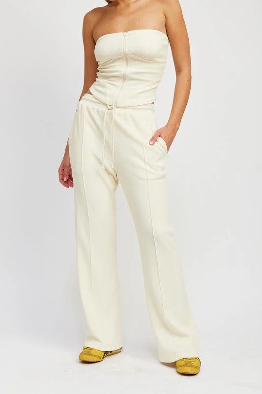 Emory Park High Waist Pants With Drawstrings Comfortable Jogger Trousers