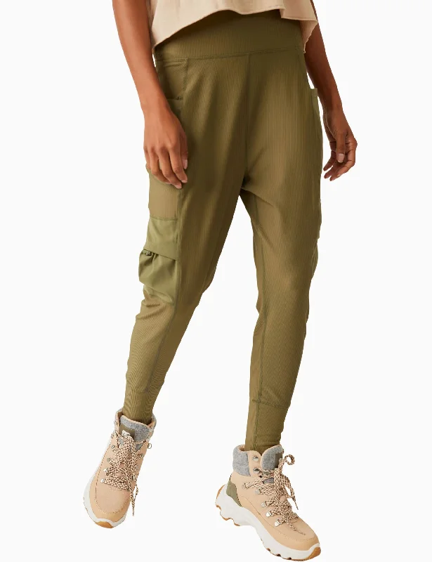 Take A Hike Harem Pants - Seagrass Cozy Maternity Pants