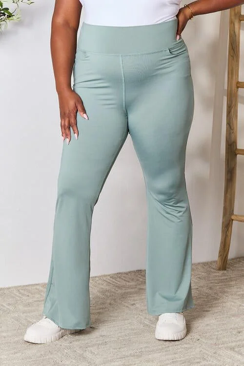Heimish Wide Waistband Sports Pants Fashionable Jogger Pants