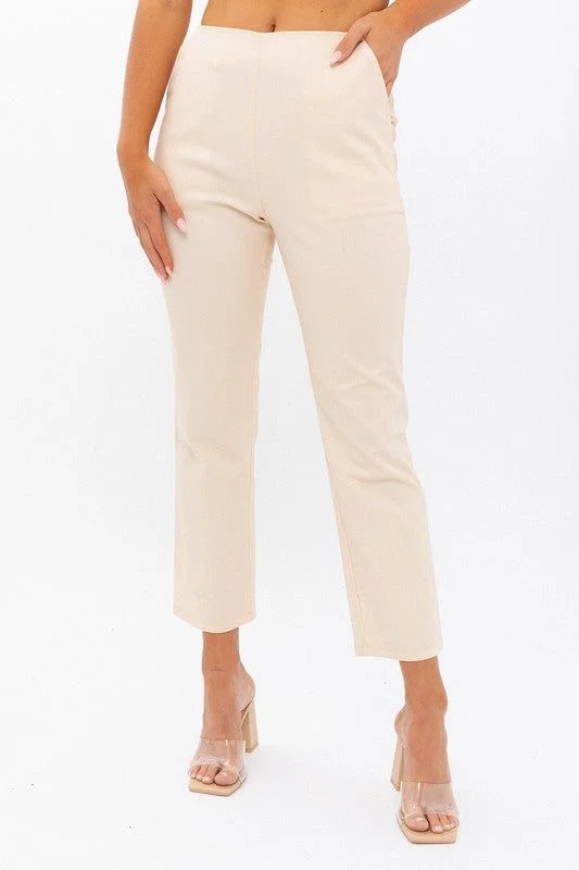 LE LIS | High Waisted Crop Pants Elegant Trouser Pants