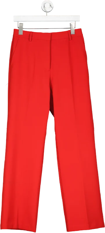 J McLaughlin Red Goode Pants UK S Comfortable Wide-Leg Pants