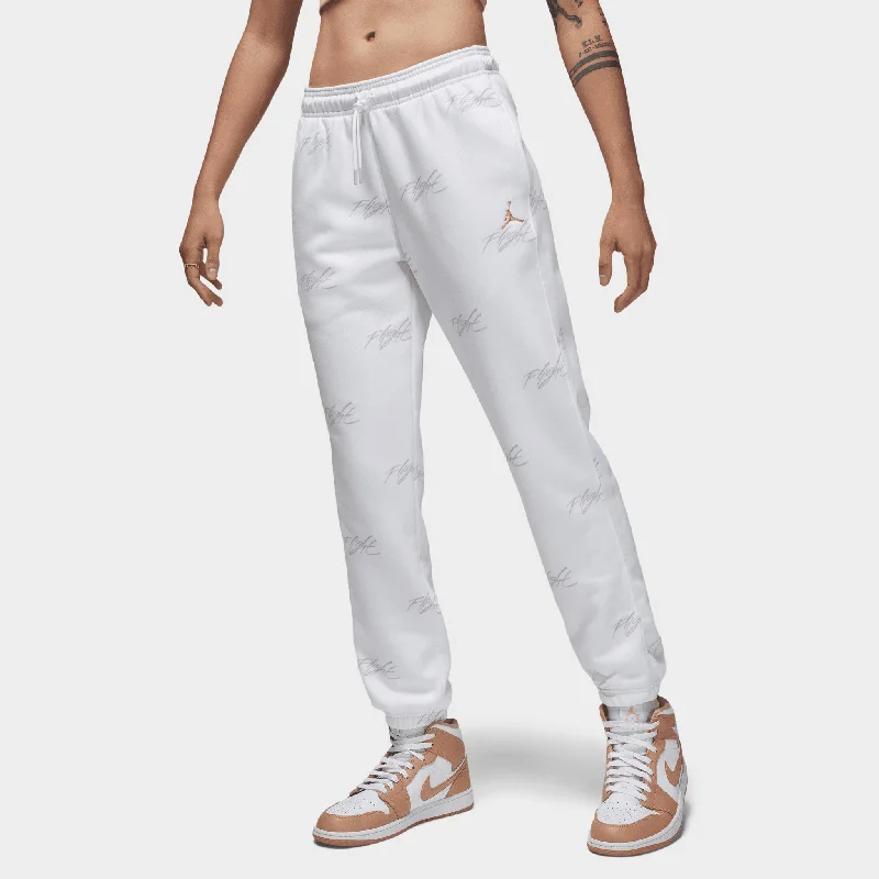 Jordan Women's Brooklyn Fleece Pants / White Elegant High-Waist Pants