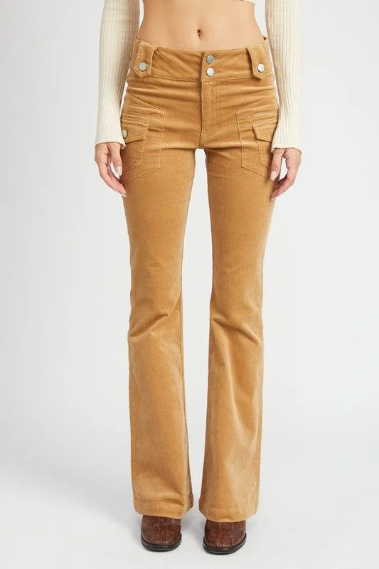 Emory Park Low Rise Pants With Bell Bottom Slim-Fit Leggings