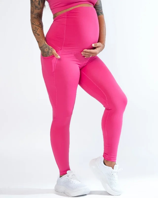 Skin Maternity Pants - Hibiscus Stylish Paperbag Waist Pants