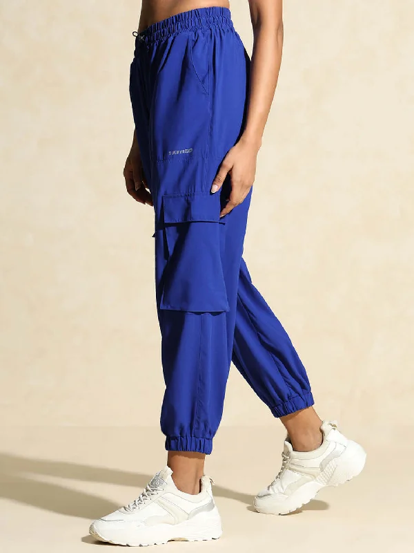 Tracker Cargo Pants Cobalt Blue High-Waist Trousers