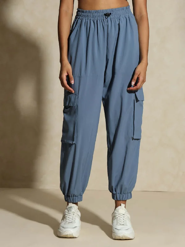 Tracker Cargo Pants Raw Steel High-Waist Jeans