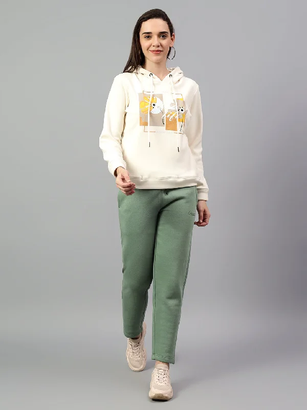 Women's Green Solid Winter Track Pant Slim-Fit Leggings