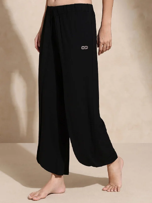 Yoga Tulip Pants Black Cozy Lounge Pants