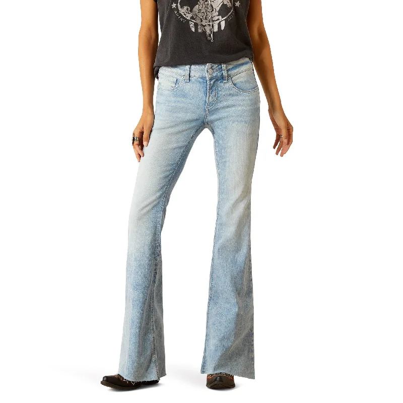 Ariat Women's Perfect Rise Jimena Flare Jean Trendy Bootcut High-Waisted Jeans