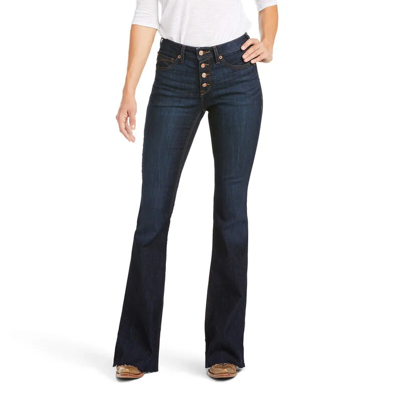 Ariat Women's Ophlia High Rise Nashville Floral Jean Trendy Patchwork Denim Jeans
