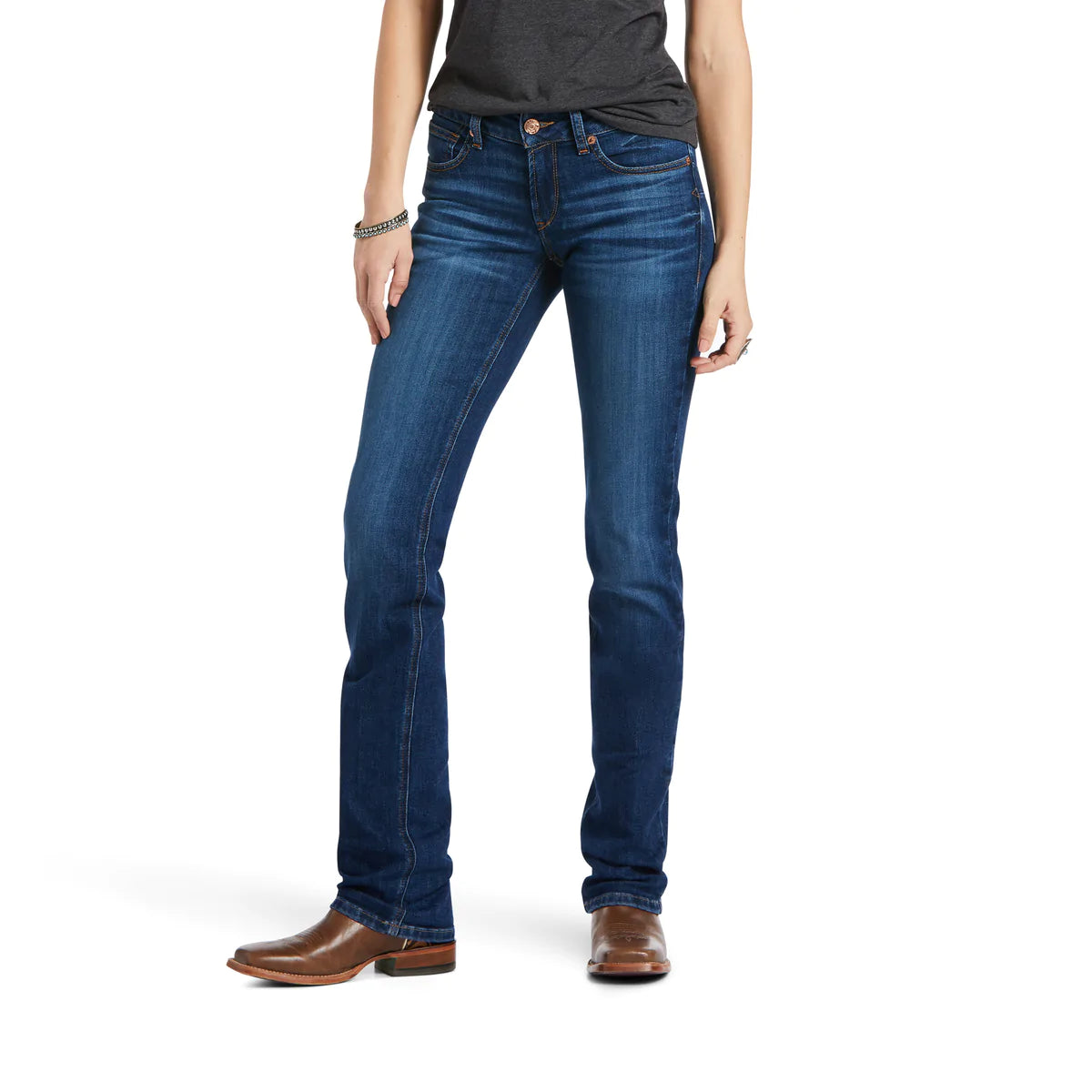 Ariat Womens R.E.A.L Mid Rise Straight Candace Portland Jean Elegant High-Waisted Flared Jeans Ariat Womens R.E.A.L Mid Rise Straight Candace Portland Jean Elegant High-Waisted Flared Jeans