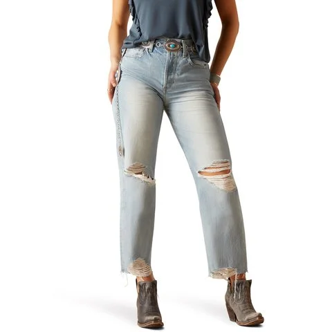 Ariat Women's Ultra High Rise Tomboy Mykonos Straight Jean Casual Straight-Leg Jeans Ariat Women's Ultra High Rise Tomboy Mykonos Straight Jean Casual Straight-Leg Jeans