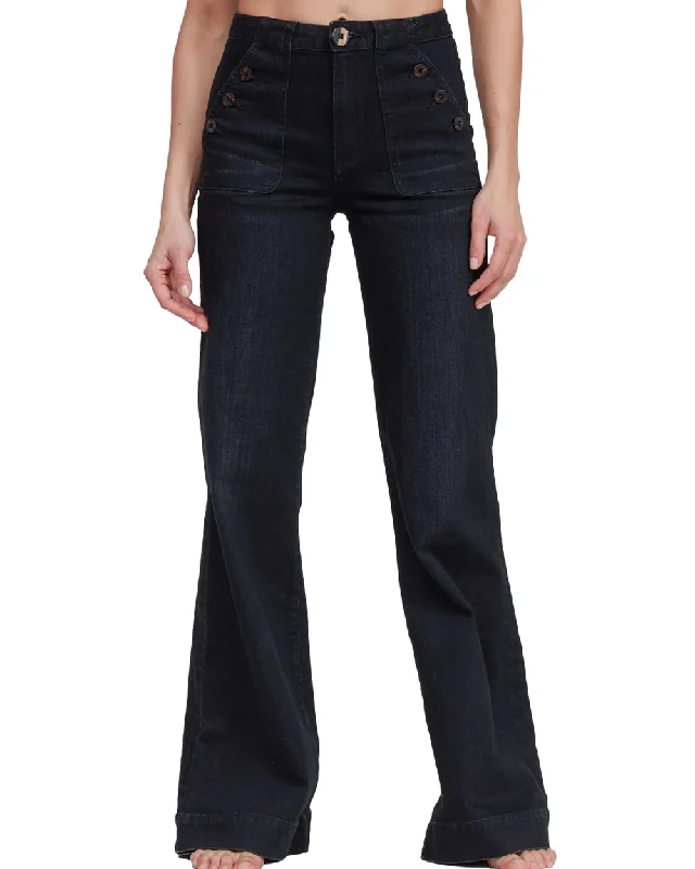 Brickhouse Wide Leg Jean in Rock Stylish Cargo Style Jeans