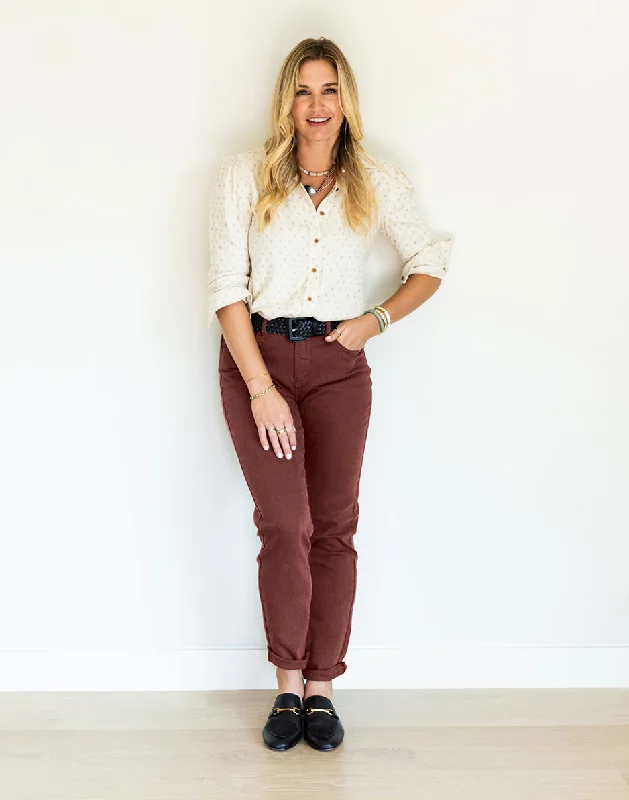 Carson Jean: Chocolate Comfortable Stretch Fit Jeans