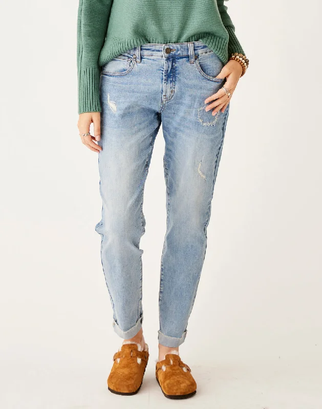 Carson Jean: Deconstructed Cozy Relaxed Fit Denim Jeans