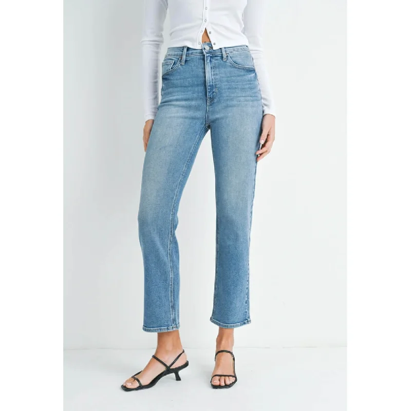 Classic High Rise Straight Leg Jean Fashionable Slouchy Fit Jeans