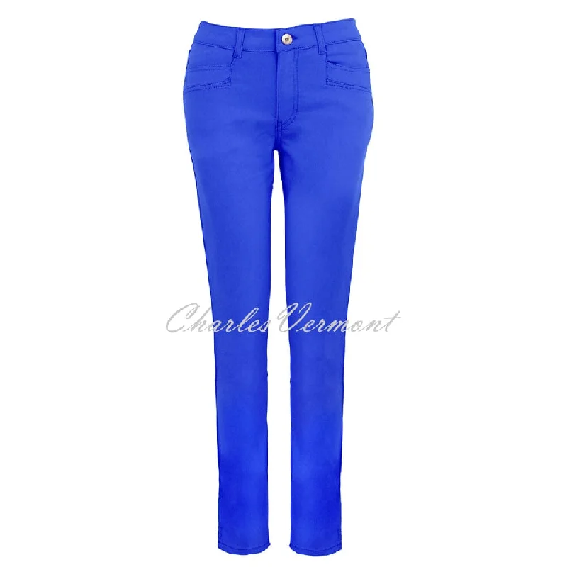 Dolcezza Jean - Style 24204 (Royal Blue) Comfortable Straight-Legged Denim