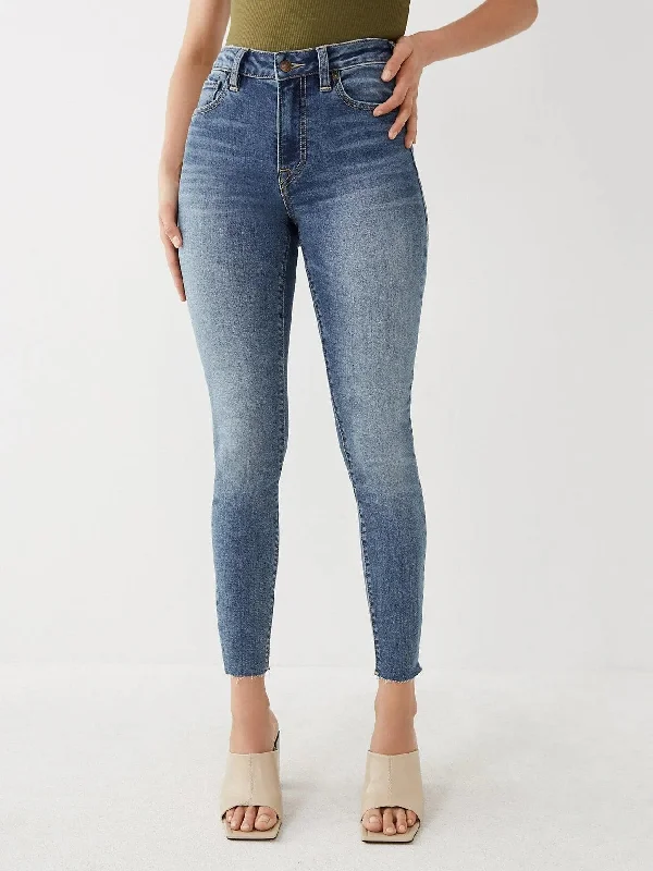 Halle True Religion High Rise Super Skinny Jean Trendy Layered Pocket Jeans