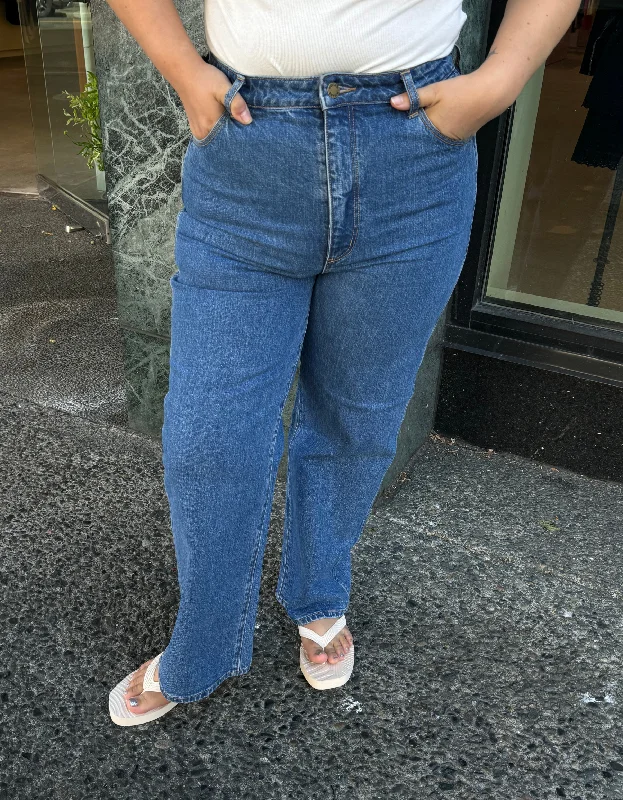 Heidi Ankle Jean in NY Blue Trendy Acid Wash Skinny Jeans