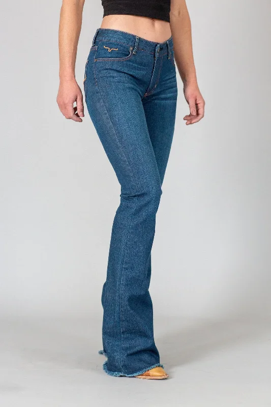 Women's Kimes Lola Raw Hem Jean Fashionable Cropped Denim Jeans