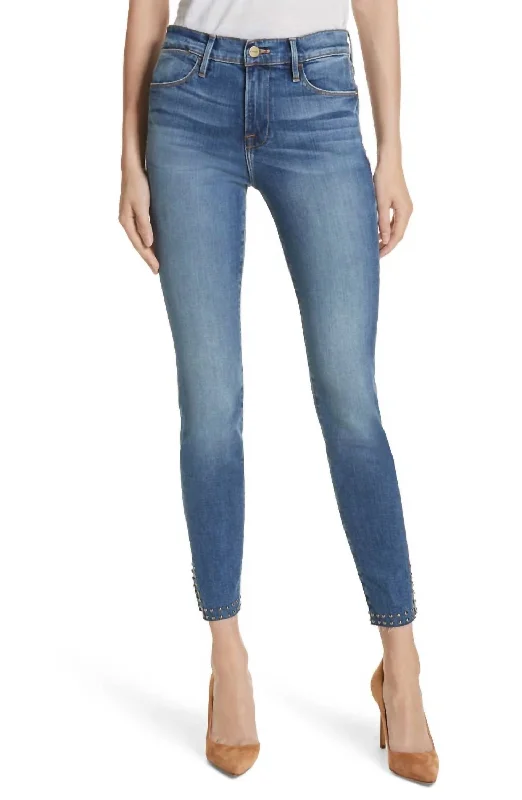 Le High Rise Skinny Jean In Hazelwood Fashionable Straight Fit Denim