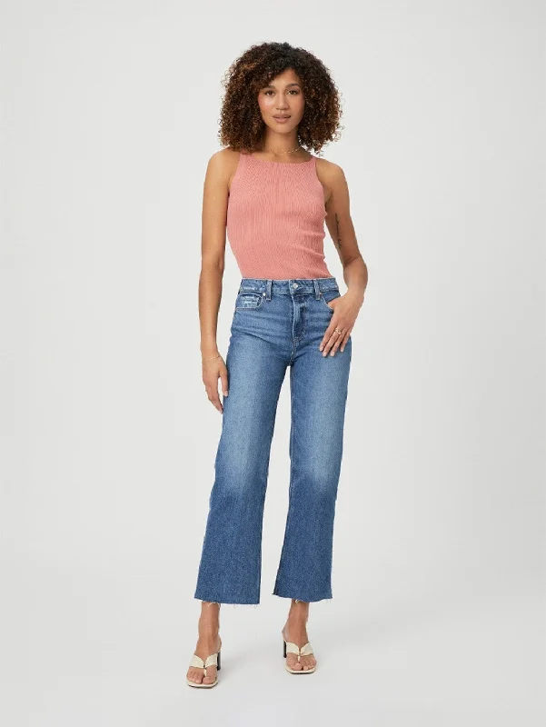 Leenah High Rise Wide Ankle Jean - Familia Fashionable Cropped Denim Jeans