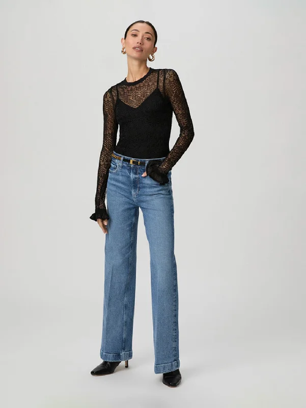 Leenah Mid Rise Wide Jean - Jam Session Chic Vintage-Inspired Denim Jeans