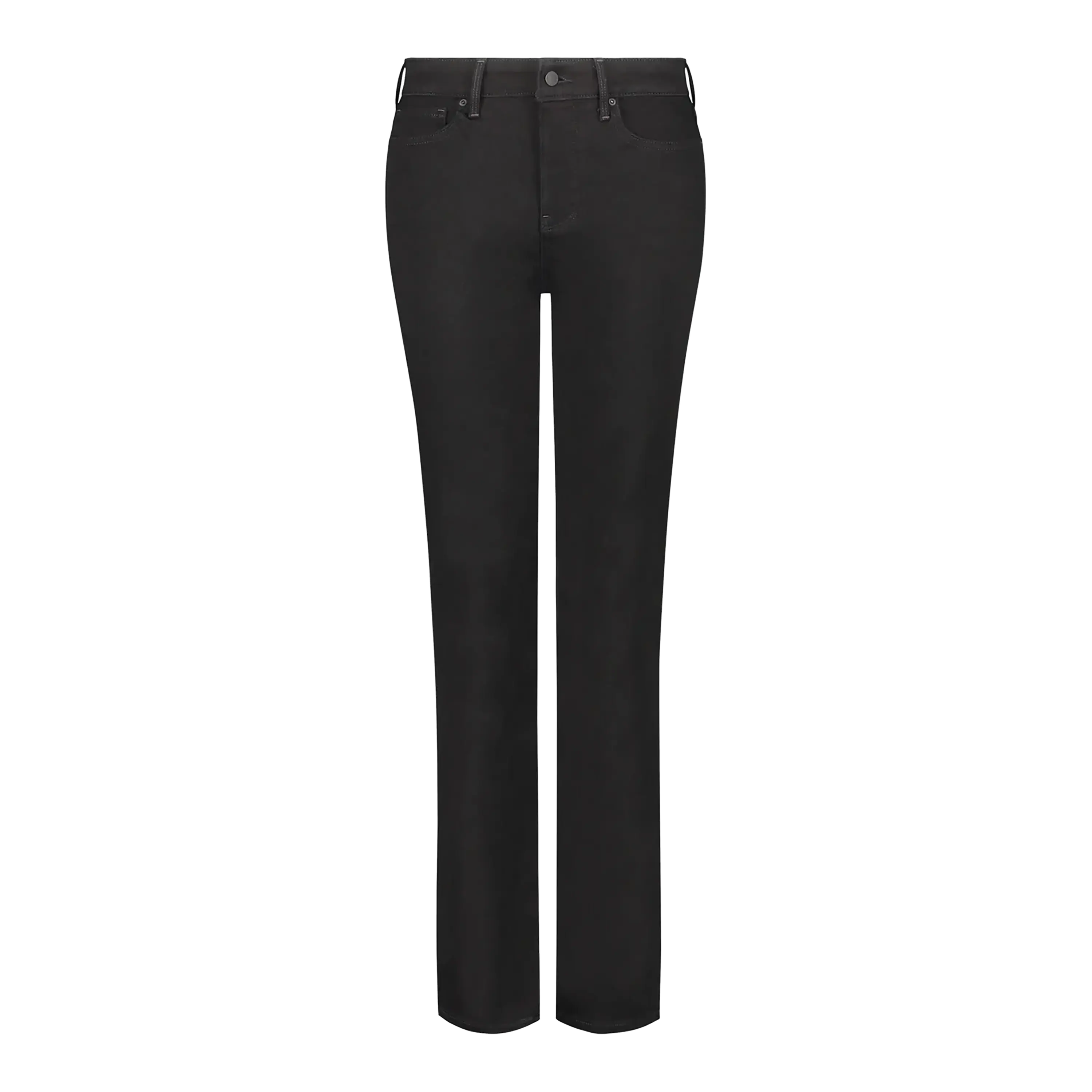 NYDJ Marilyn Straight Leg Jean in Black Comfortable Stretch Denim Jeans
