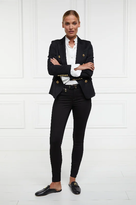 Mid-Rise Jodhpur Jean (Black) Elegant Skinny Leg Jeans