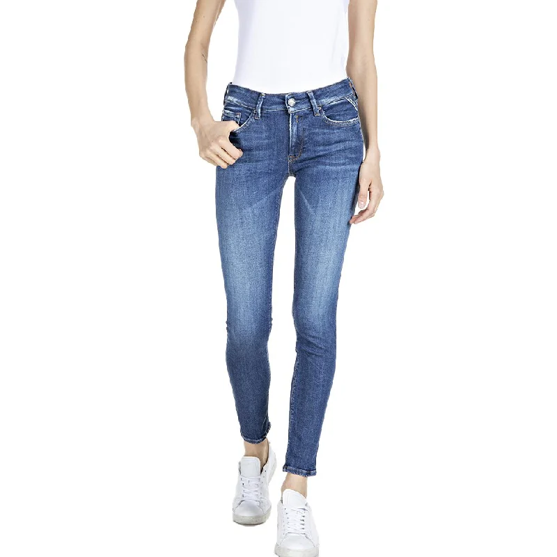 Replay Ladies Jean Blue Cozy Wide-Legged Jeans