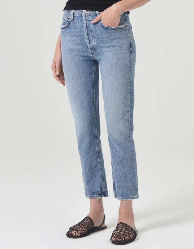 Riley Crop Jean in Quiver Trendy Acid Wash Skinny Jeans