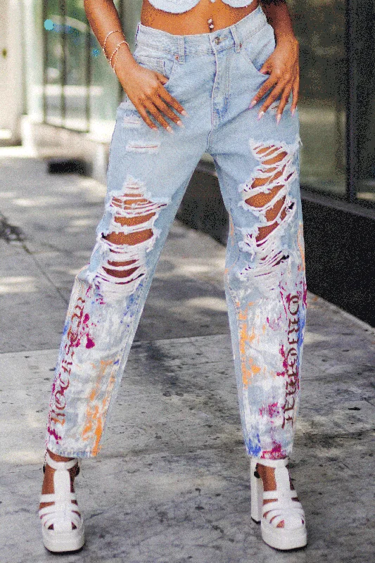 Womens Mystery Jean Comfortable Flare Leg Jeans