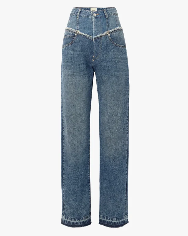 Noemie Jean Casual Distressed Denim Jeans