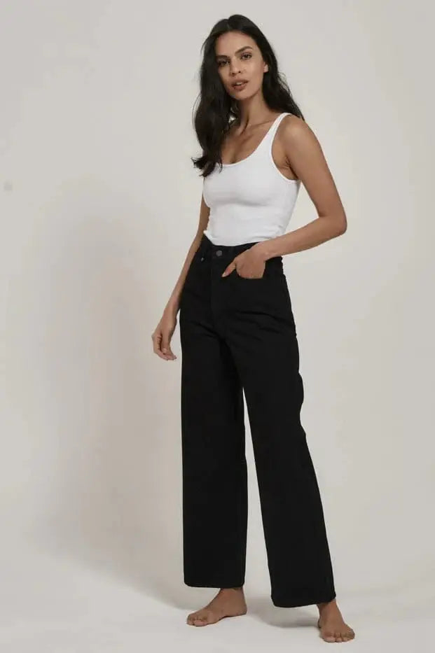 Thrills holly jean- black rinse Cozy Tencel Blend Denim Jeans