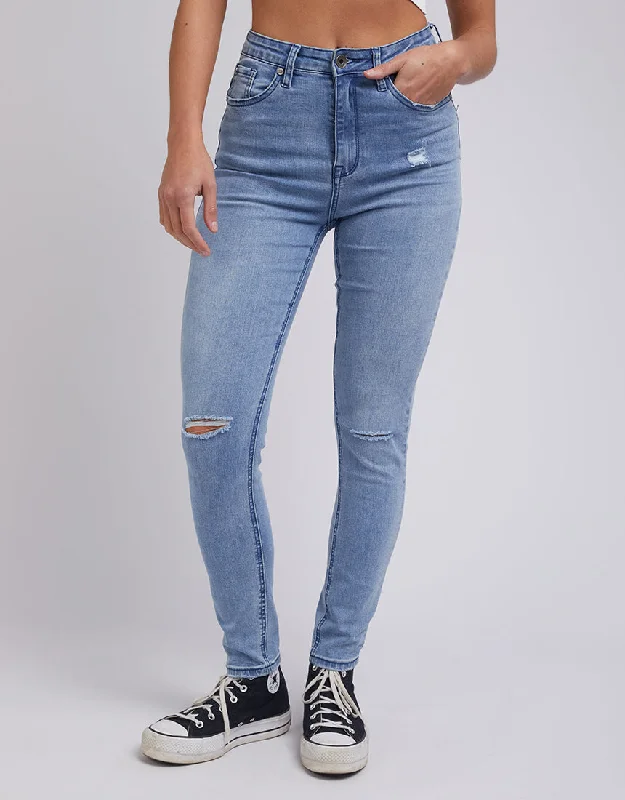 Vice High Skinny Jean Indigo Blaze Comfortable Stretch Fit Jeans
