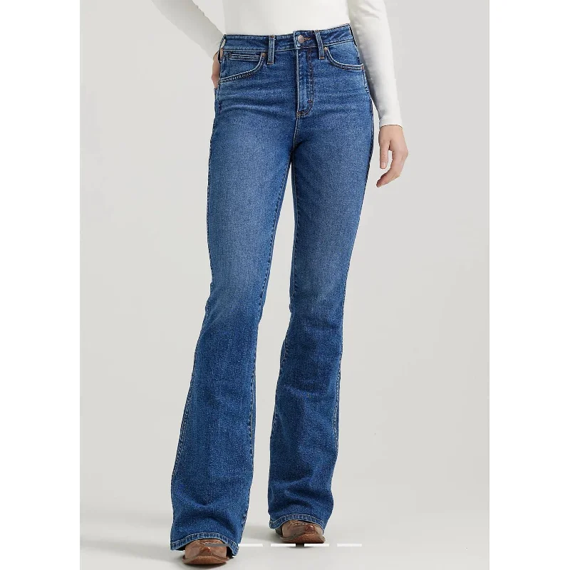 WOMEN'S WRANGLER RETRO® BAILEY HIGH RISE FLARE JEAN IN ARIA #112356681 Comfortable Drawstring Waist Jeans
