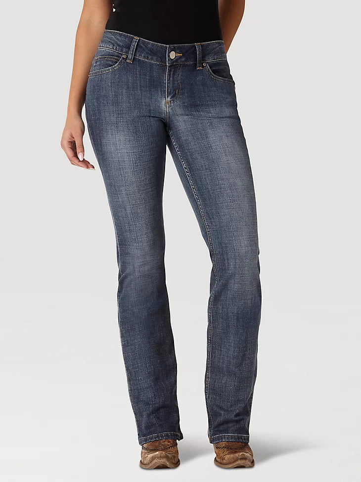 Wrangler Mid Rise Jean - AH Wash Comfortable Ankle Jeans