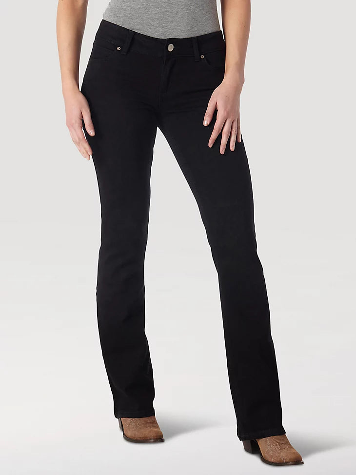 Wrangler Mid Rise Jean - Black Stylish High-Waist Jeans