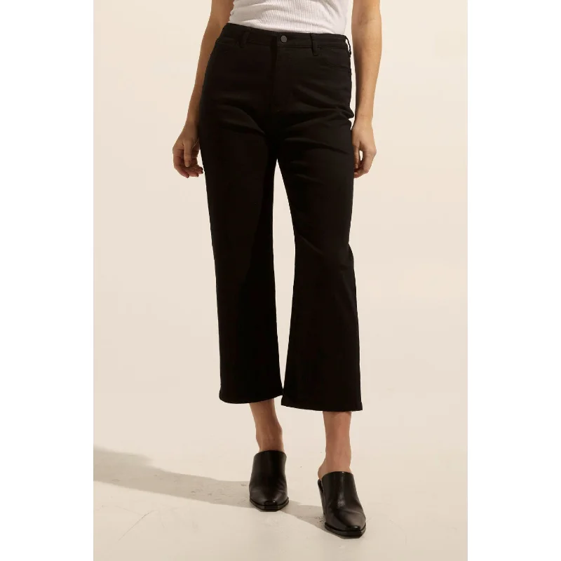 Zoe Kratzmann Tariff Jean - Black Comfortable Distressed Straight-Leg Jeans
