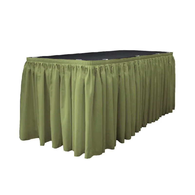 14 Ft. x 29 in. Dark Sage Accordion Pleat Polyester Table Skirt lace skirt intricate